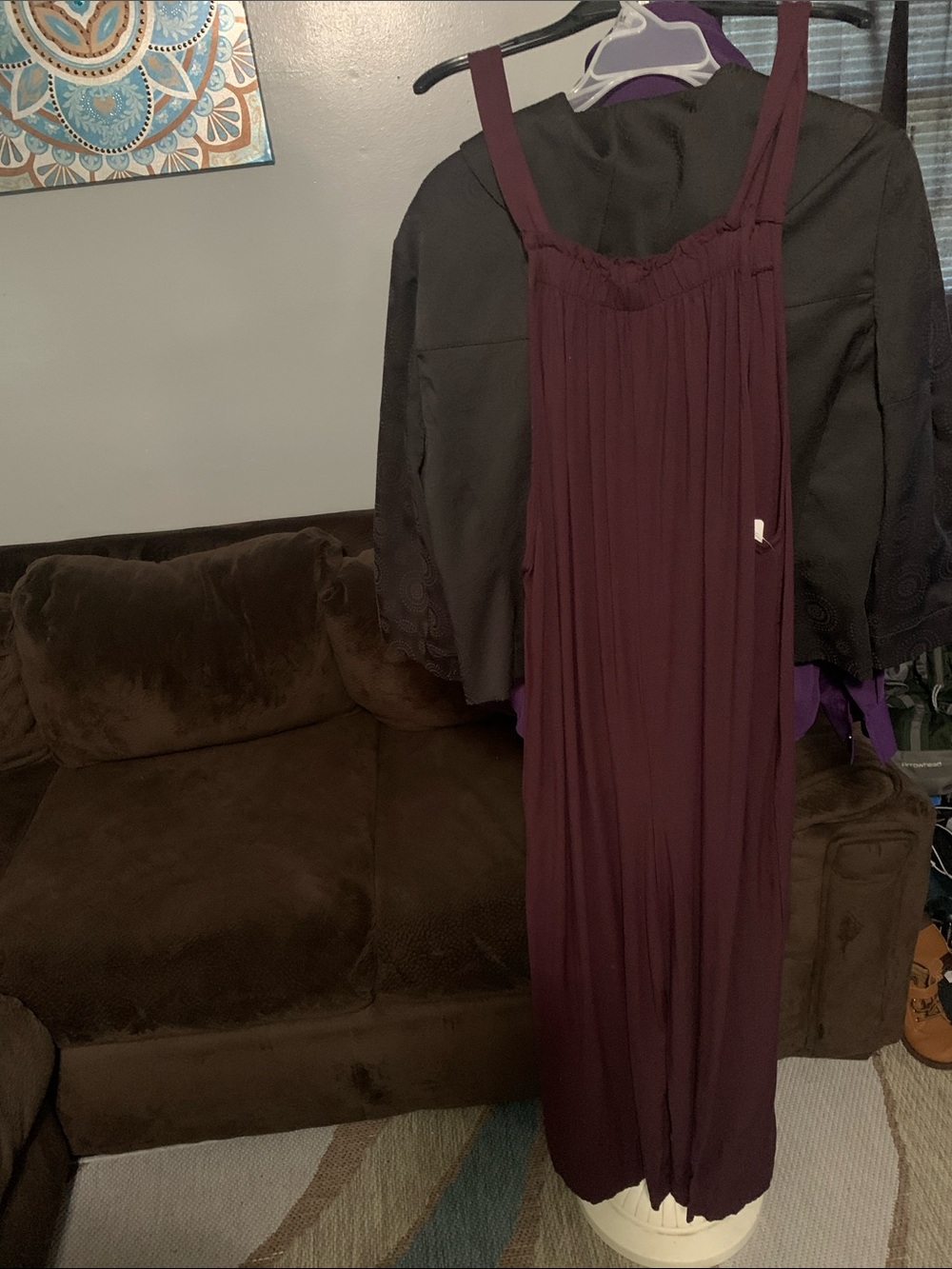EUC Wild Fable Women’s Sleeveless Pleated Maxi Dress - Plum
